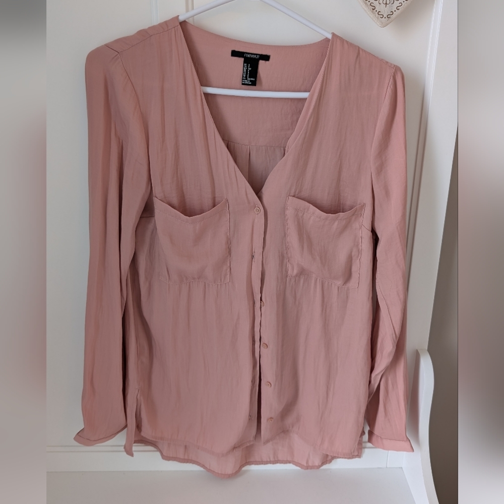 Forever 21 Women's Pink Blouse